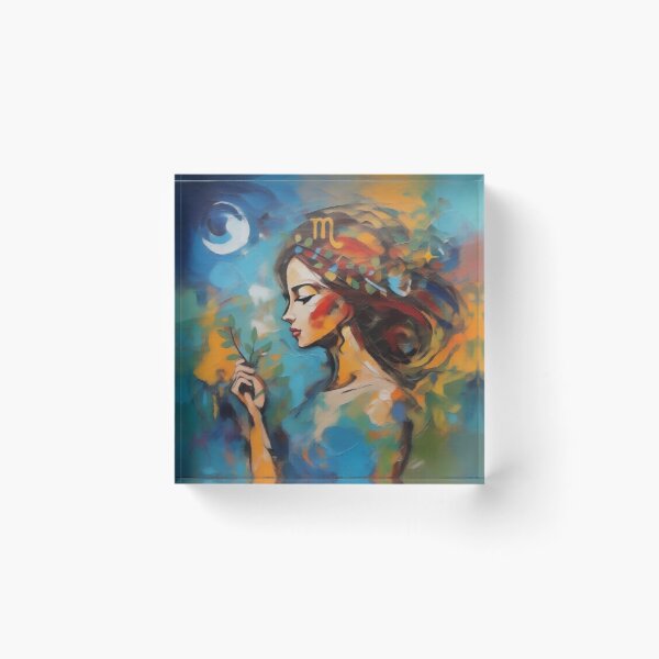 Item preview, Virgo Zodiac C Modern Abstract Oil Design colorful geometric zodiac abstract designed and sold by SmashingDeals.