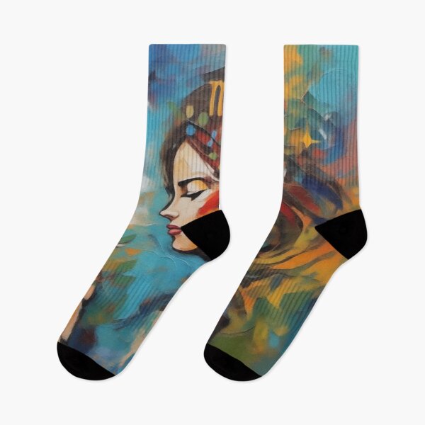 Item preview, Virgo Zodiac C Modern Abstract Oil Design colorful geometric zodiac abstract designed and sold by SmashingDeals.