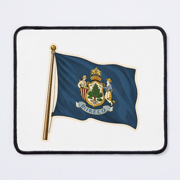 Item preview, Maine State Flag Watercolor designed and sold by ChemicalXShop.