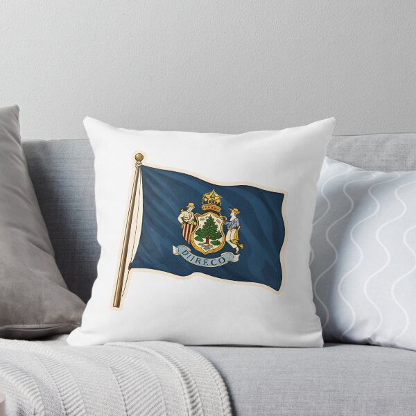 Item preview, Maine State Flag Watercolor designed and sold by ChemicalXShop.
