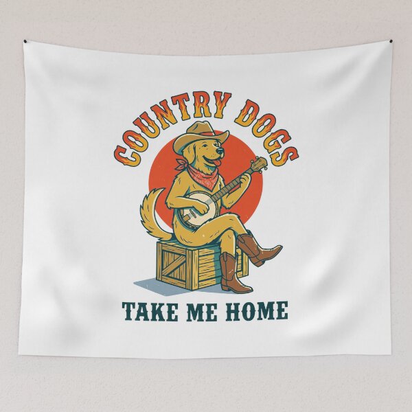 Item preview, Country Dog Banjo Player Take Me Home designed and sold by GiaoCalonas.