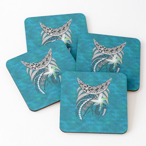 Item preview, Hawaiian - Samoan - Polynesian Teal Tribal Tattoo Designs designed and sold by sunnthreads.