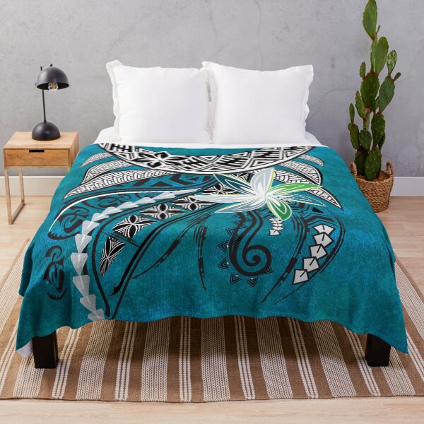 Item preview, Hawaiian - Samoan - Polynesian Teal Tribal Tattoo Designs designed and sold by sunnthreads.