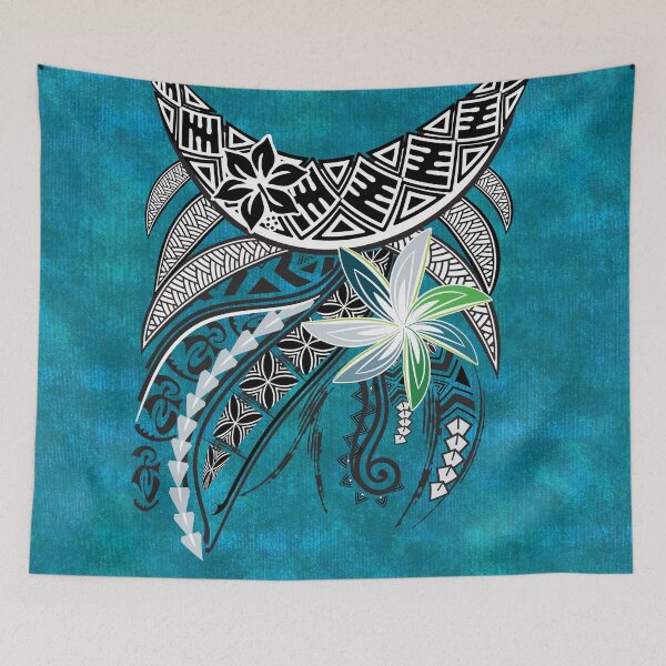 Item preview, Hawaiian - Samoan - Polynesian Teal Tribal Tattoo Designs designed and sold by sunnthreads.
