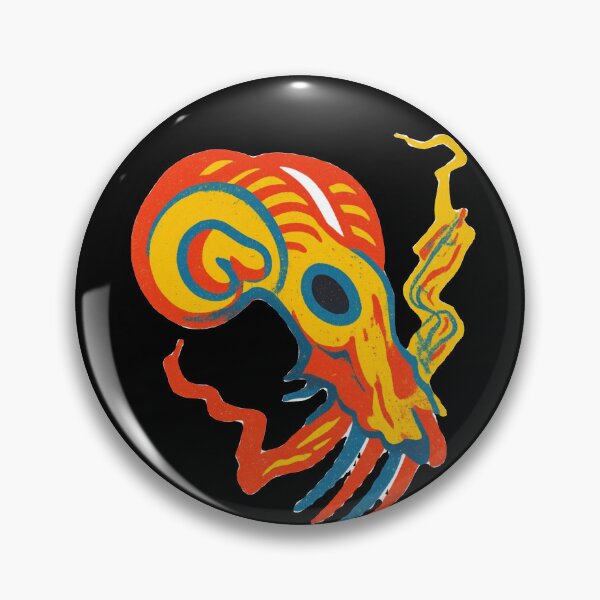 Item preview, Gothic Ram Skull Tattoo - Psychedelic Acid Colors designed and sold by Ideniquo.
