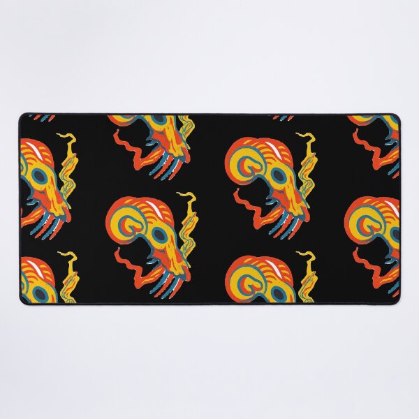 Item preview, Gothic Ram Skull Tattoo - Psychedelic Acid Colors designed and sold by Ideniquo.