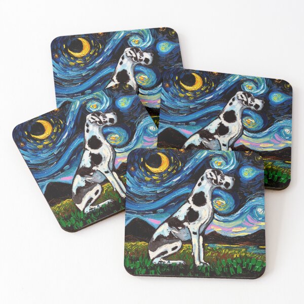 Item preview, Harlequin Great Dane Night designed and sold by AjaTrier.