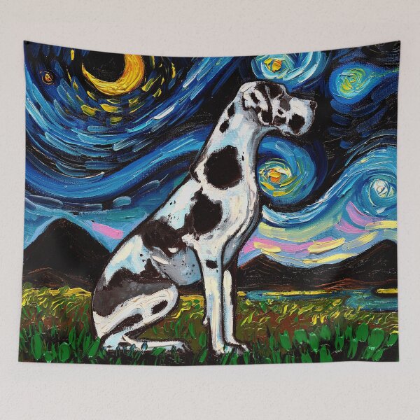 Item preview, Harlequin Great Dane Night designed and sold by AjaTrier.