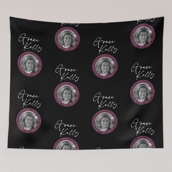 Item preview, Grace Kelly B&W (Lt. Grey on Black) designed and sold by PawsitiveMum3.