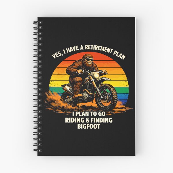 Item preview, Yes I Have A Retirement Plan - Funny Bigfoot Motorcycle Rider Retro Art designed and sold by PixelMarrero.