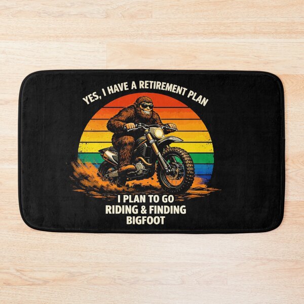 Item preview, Yes I Have A Retirement Plan - Funny Bigfoot Motorcycle Rider Retro Art designed and sold by PixelMarrero.
