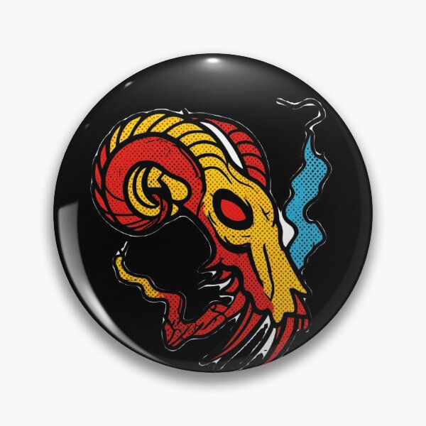 Item preview, Gothic Ram Skull Tattoo - Comic Trash Polka designed and sold by Ideniquo.
