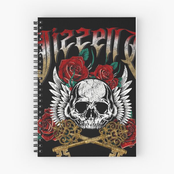 Item preview, Human Skull Wings Cross Golden Keys Red Roses designed and sold by TwinklePress.