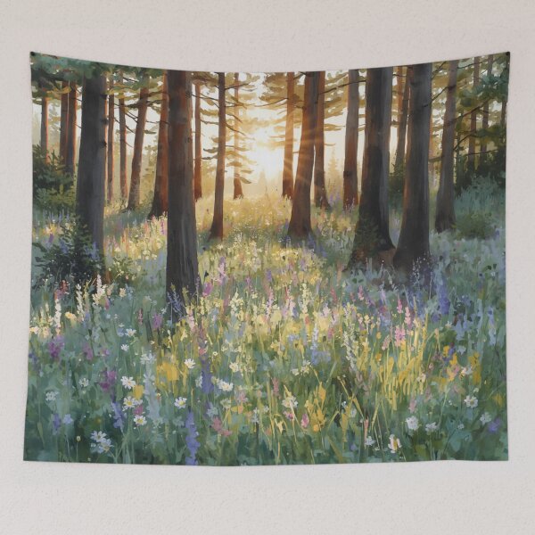 Item preview, Wildflowers Forest Sunrise designed and sold by SeaStarAlex.