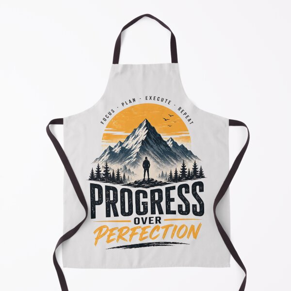 Item preview, Progress Over Perfection Modern Motivational Mountain Adventure designed and sold by dytf79.