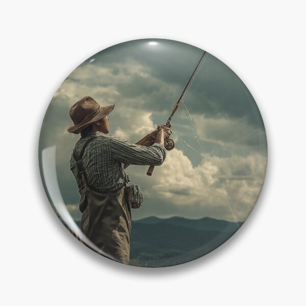 Item preview, River Fisherman Silhouette – Peaceful Fishing by the River designed and sold by Pablo059.