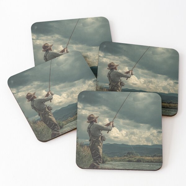 Item preview, River Fisherman Silhouette – Peaceful Fishing by the River designed and sold by Pablo059.