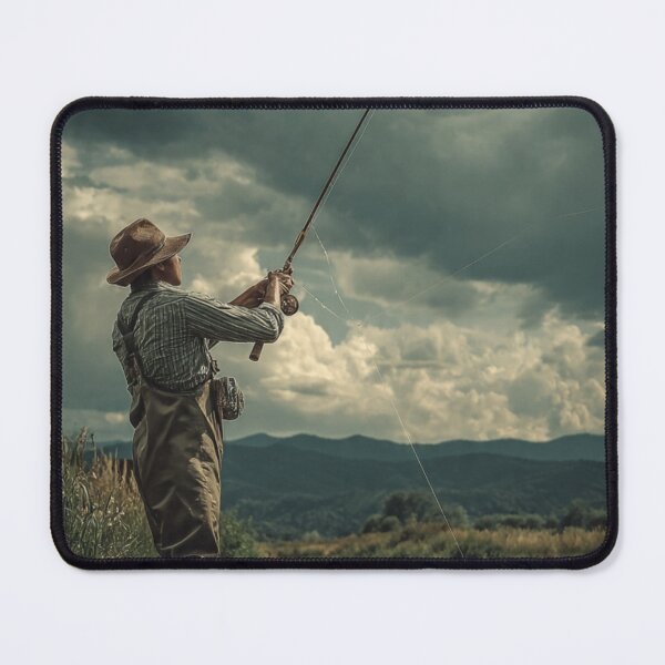 Item preview, River Fisherman Silhouette – Peaceful Fishing by the River designed and sold by Pablo059.
