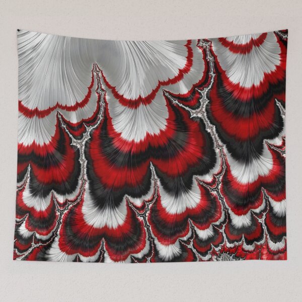 Item preview, Flamenco Dancer:  Intricate Abstract Black and Red Fractal Pattern designed and sold by Vicky Brago-Mitchell®.