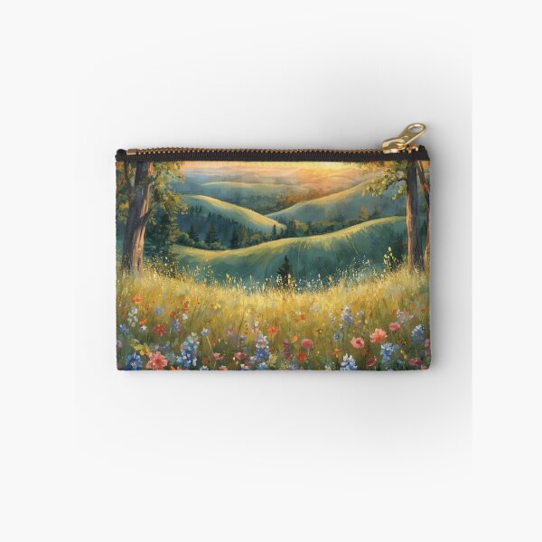 Item preview, Wildflowers Sunrise Country Hillside designed and sold by SeaStarAlex.