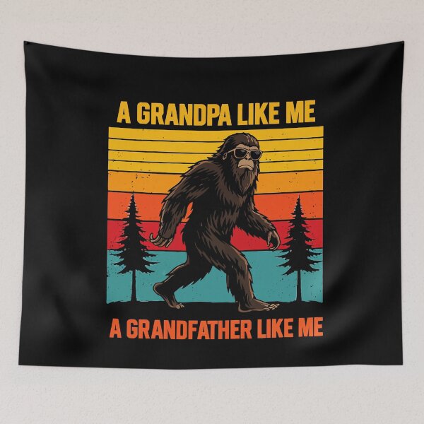 Item preview, It's Hard To Find A Grandfather Like Me - Funny Bigfoot Grandpa Retro Art designed and sold by PixelMarrero.