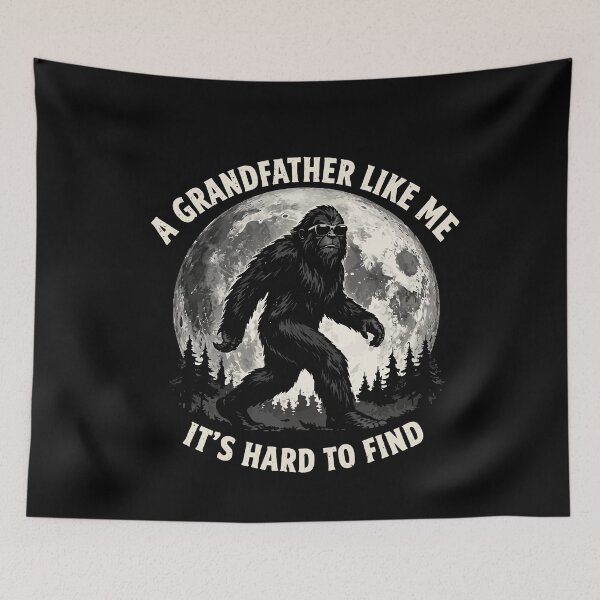 Item preview, It's Hard To Find A Grandfather Like Me - Funny Bigfoot Grandpa Retro Art designed and sold by PixelMarrero.
