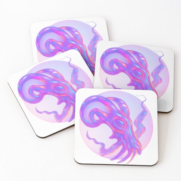 Item preview, Gothic Ram Skull Tattoo - Holographic Neon Glow designed and sold by Ideniquo.