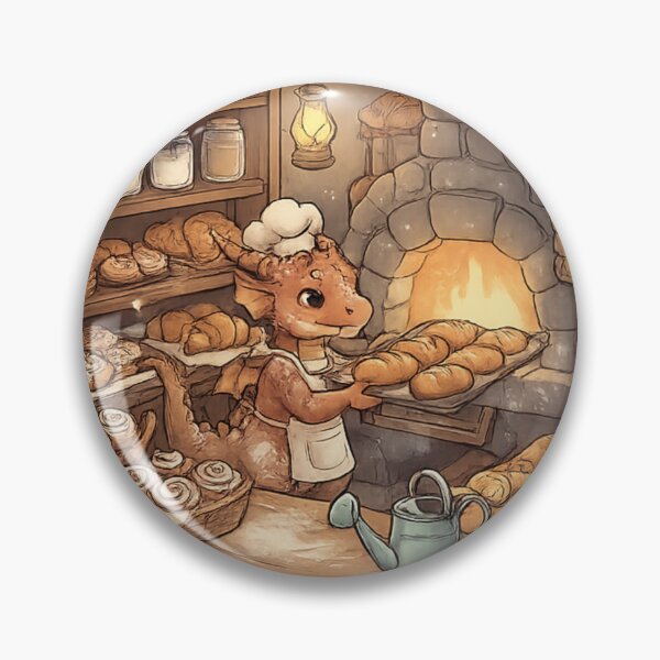 Item preview, Ember's Hearth Bakery | Cozy Dragon Baker | Fantasy Cottagecore Bakery designed and sold by MrDev.