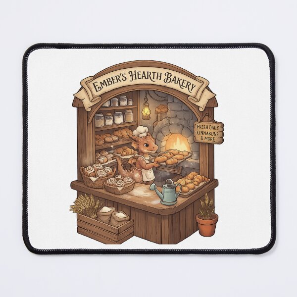 Item preview, Ember's Hearth Bakery | Cozy Dragon Baker | Fantasy Cottagecore Bakery designed and sold by MrDev.