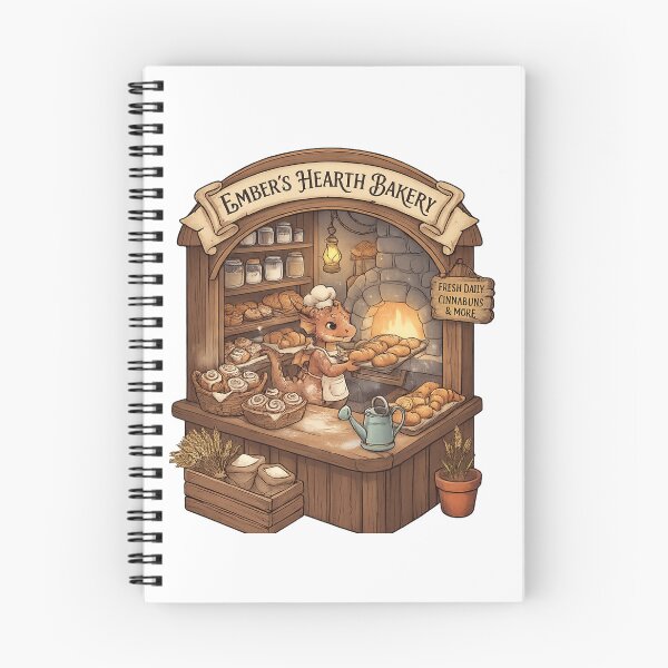 Item preview, Ember's Hearth Bakery | Cozy Dragon Baker | Fantasy Cottagecore Bakery designed and sold by MrDev.