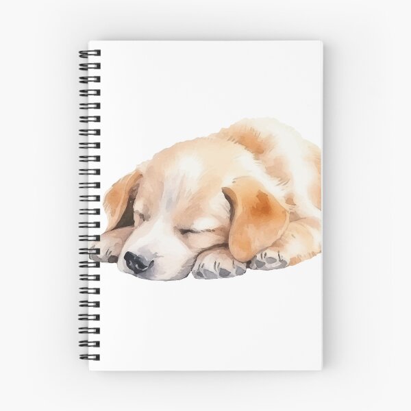 Item preview, Cute Watercolor Sleeping Golden Retriever Puppy Sticker designed and sold by simranart111.