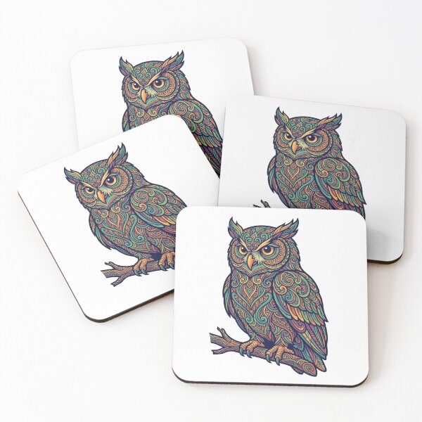 Item preview, Psychedelic Wise Owl Mandala Art designed and sold by Skyrocketz.