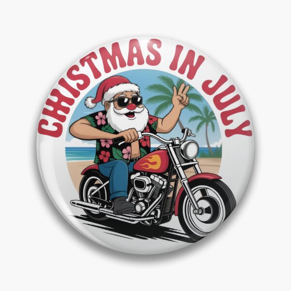 Item preview, Christmas in July Santa Motorcycle Funny Summer Christmas Biker designed and sold by Zizo-DR44.