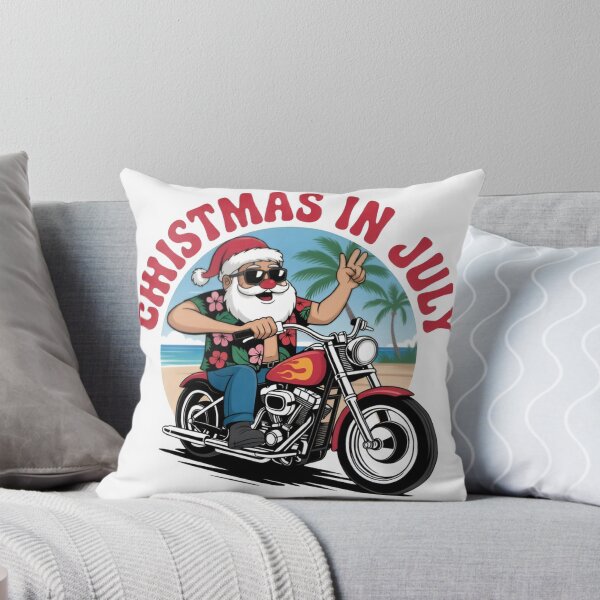 Item preview, Christmas in July Santa Motorcycle Funny Summer Christmas Biker designed and sold by Zizo-DR44.