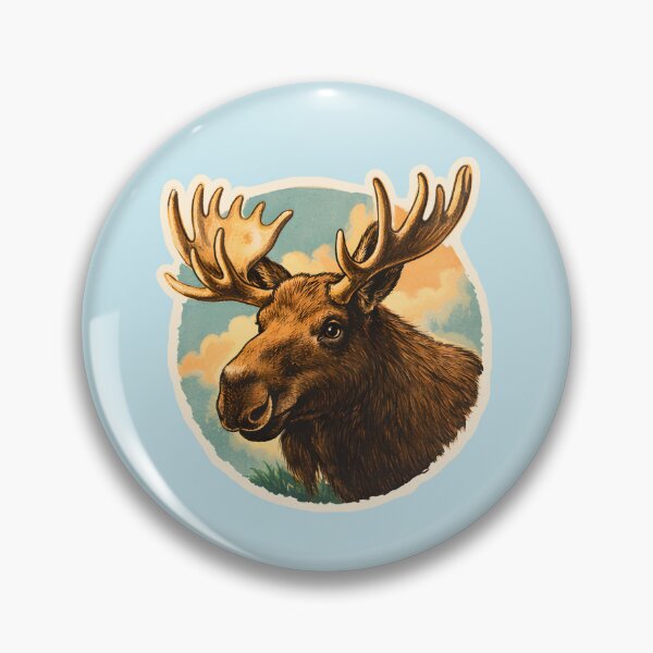 Item preview, Moose Animal Watercolor designed and sold by ChemicalXShop.