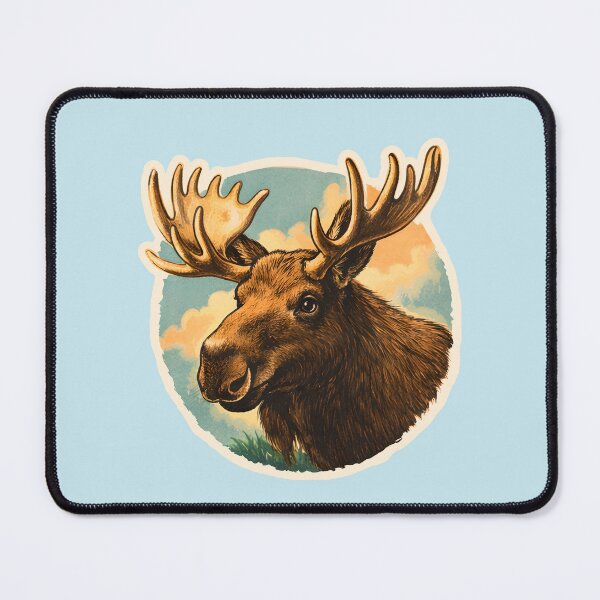 Item preview, Moose Animal Watercolor designed and sold by ChemicalXShop.
