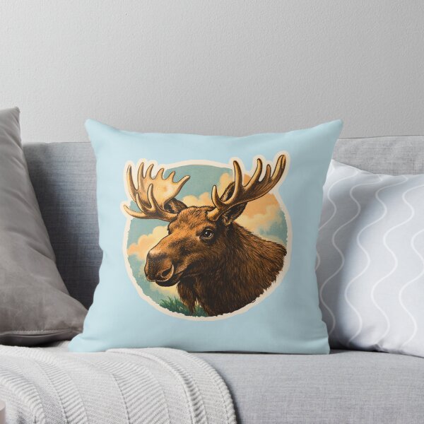 Item preview, Moose Animal Watercolor designed and sold by ChemicalXShop.