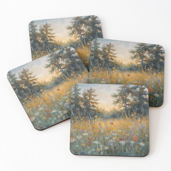Item preview, Wildflowers Trees Sunrise designed and sold by SeaStarAlex.