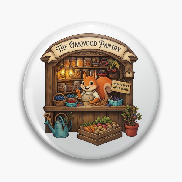 Item preview, The Oakwood Pantry | Cozy Squirrel Market | Cottagecore Woodland General Store designed and sold by MrDev.