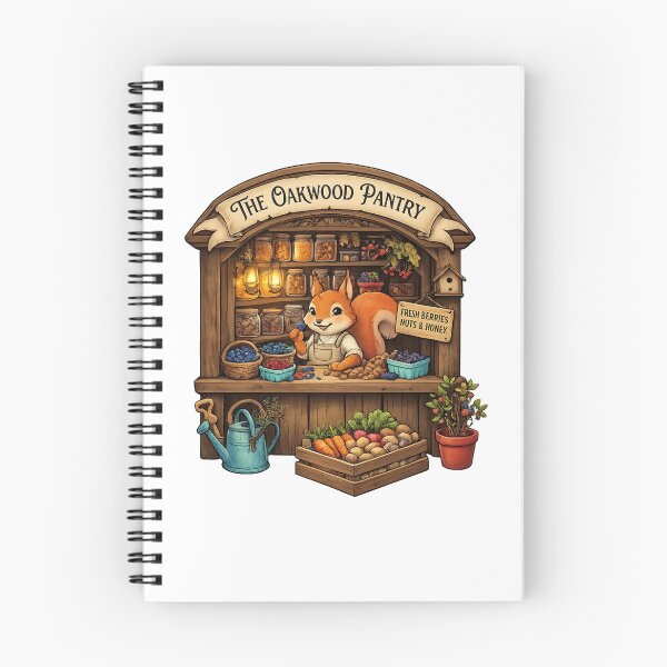 Item preview, The Oakwood Pantry | Cozy Squirrel Market | Cottagecore Woodland General Store designed and sold by MrDev.