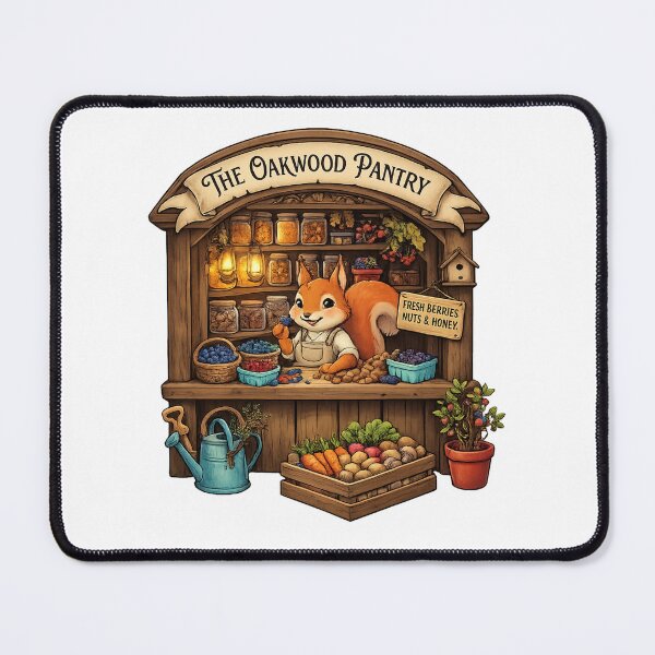 Item preview, The Oakwood Pantry | Cozy Squirrel Market | Cottagecore Woodland General Store designed and sold by MrDev.
