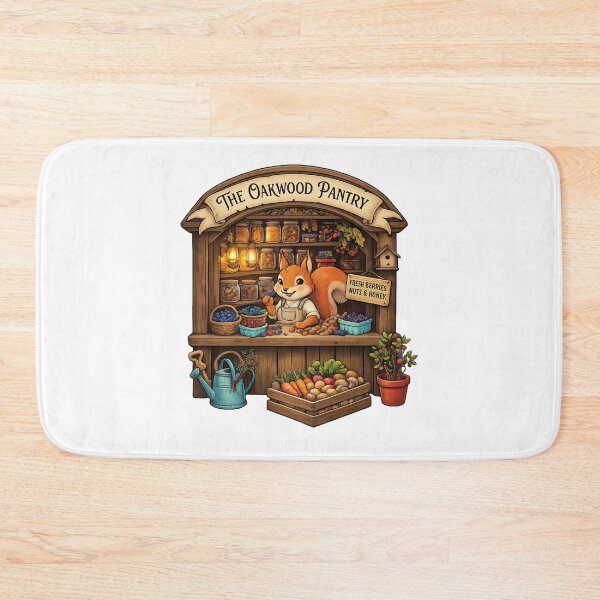 Item preview, The Oakwood Pantry | Cozy Squirrel Market | Cottagecore Woodland General Store designed and sold by MrDev.