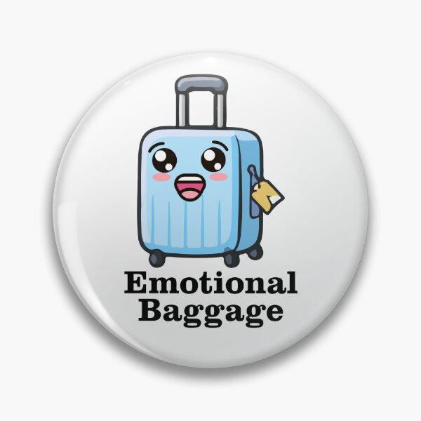 Item preview, Emotional Baggage – Funny Smiling Suitcase Pun designed and sold by ThisIsDebbie.