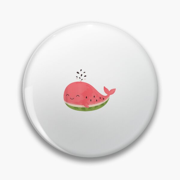 Item preview, Cute Watermelon Whale Kawaii Summer Fruit Ocean Animal Design designed and sold by kiralynstration.