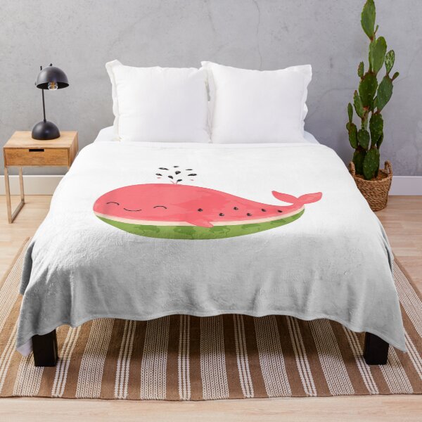 Item preview, Cute Watermelon Whale Kawaii Summer Fruit Ocean Animal Design designed and sold by kiralynstration.