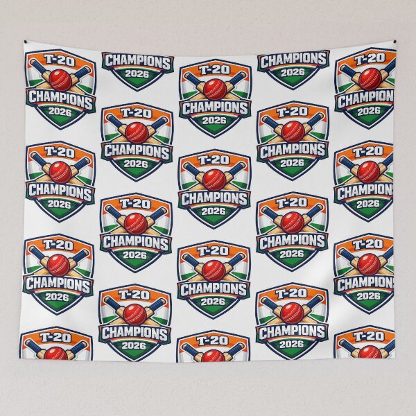 Item preview, India T20 Cricket Champions 2026 Victory Shield designed and sold by jokerkenm.