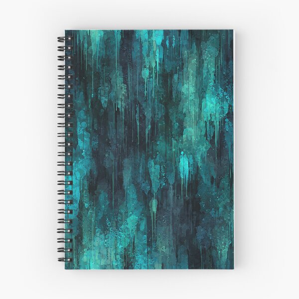 Item preview, Turquoise and Black Organic Texture All-Over Pattern designed and sold by Boddicca.