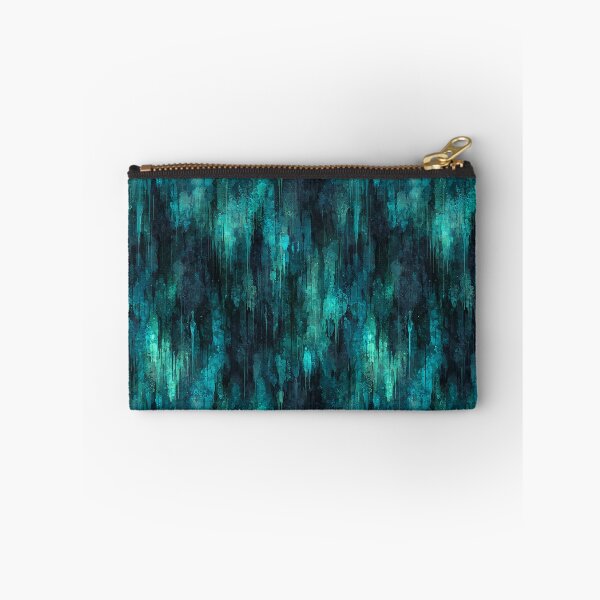 Item preview, Turquoise and Black Organic Texture All-Over Pattern designed and sold by Boddicca.