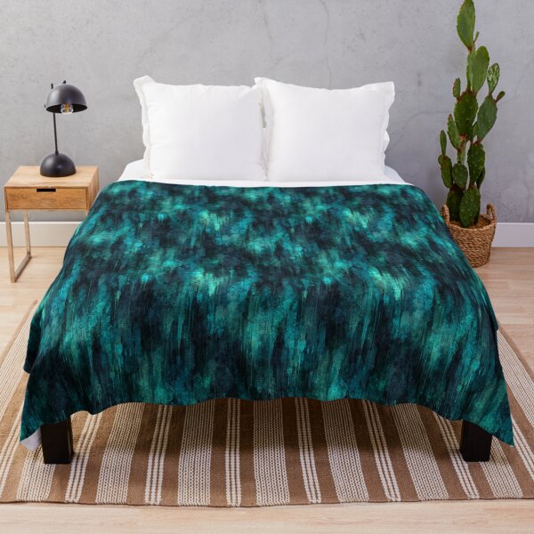 Item preview, Turquoise and Black Organic Texture All-Over Pattern designed and sold by Boddicca.