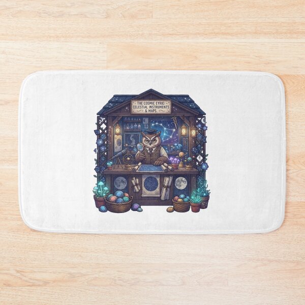 Item preview, The Cosmic Eyrie | Celestial Owl Observatory | Astronomy Cottagecore Fantasy Shop designed and sold by MrDev.